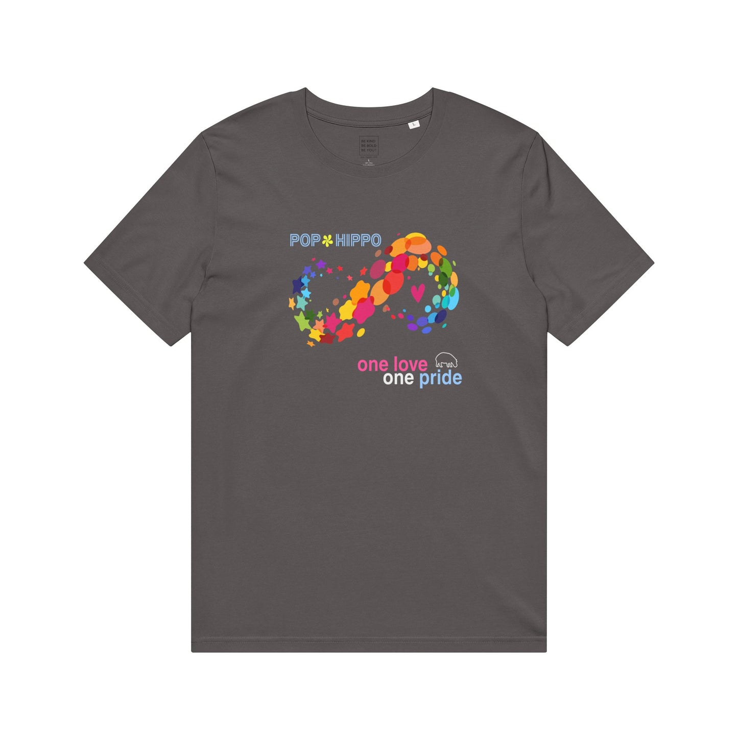 Pride Infinity Heart T‑Shirt – "One Love One Pride" Rainbow - Unisex