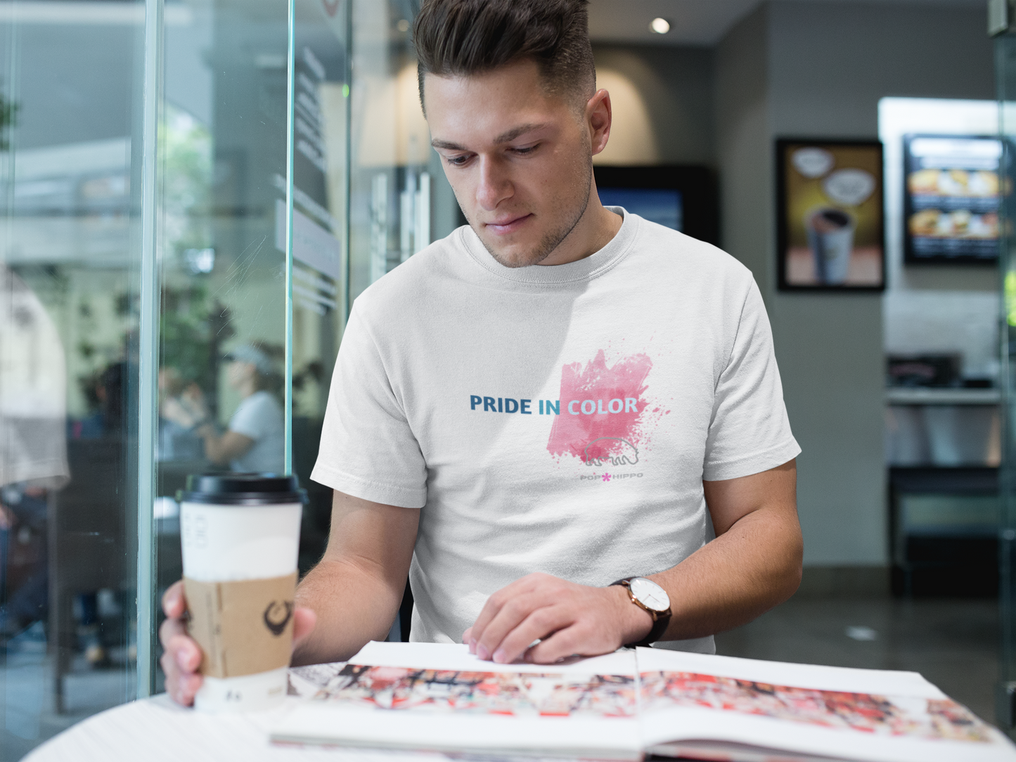 PRIDE IN COLOR - Crew Neck Tee - Pink Splash
