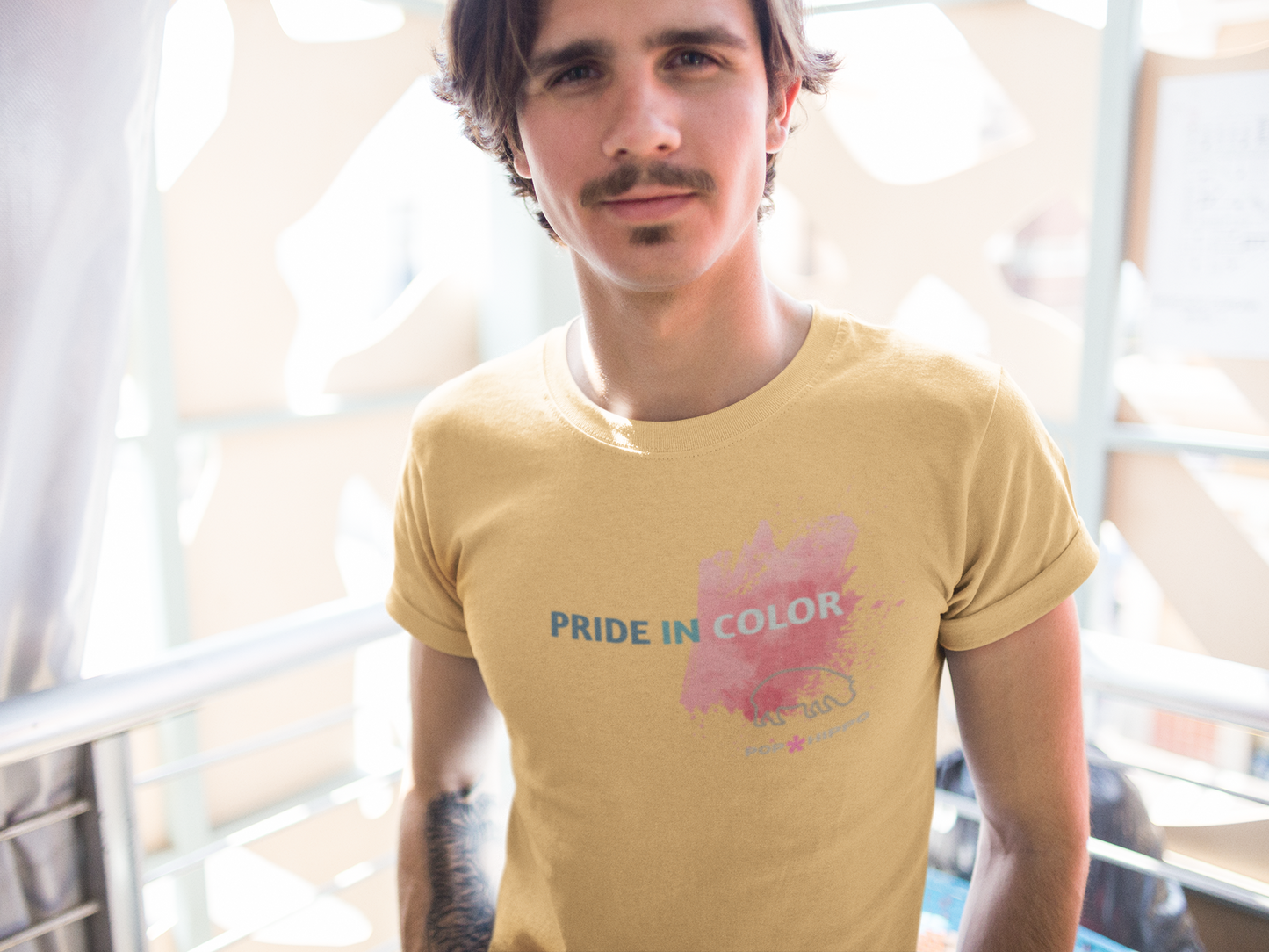PRIDE IN COLOR - Crew Neck Tee - Pink Splash