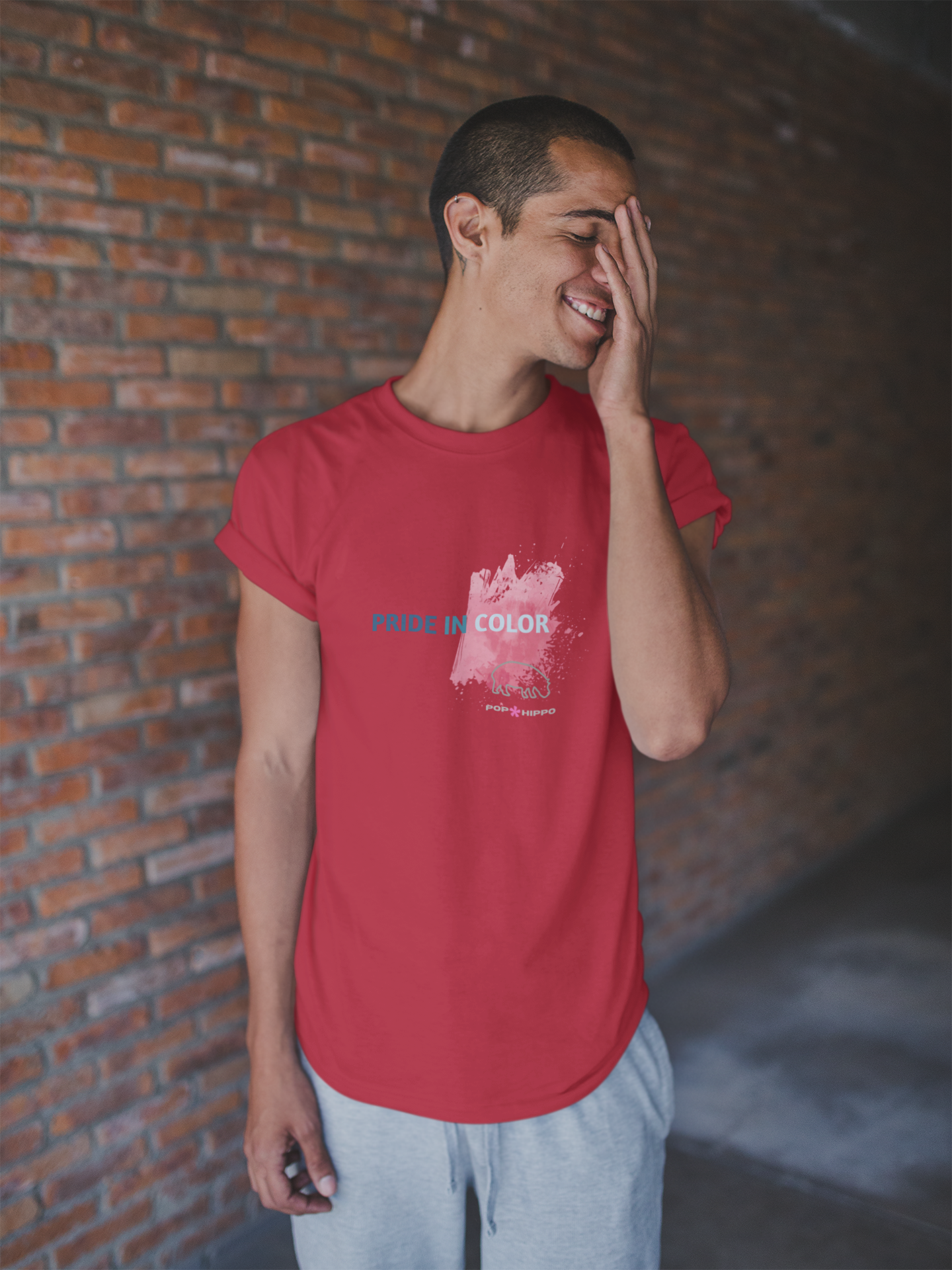 PRIDE IN COLOR - Crew Neck Tee - Pink Splash
