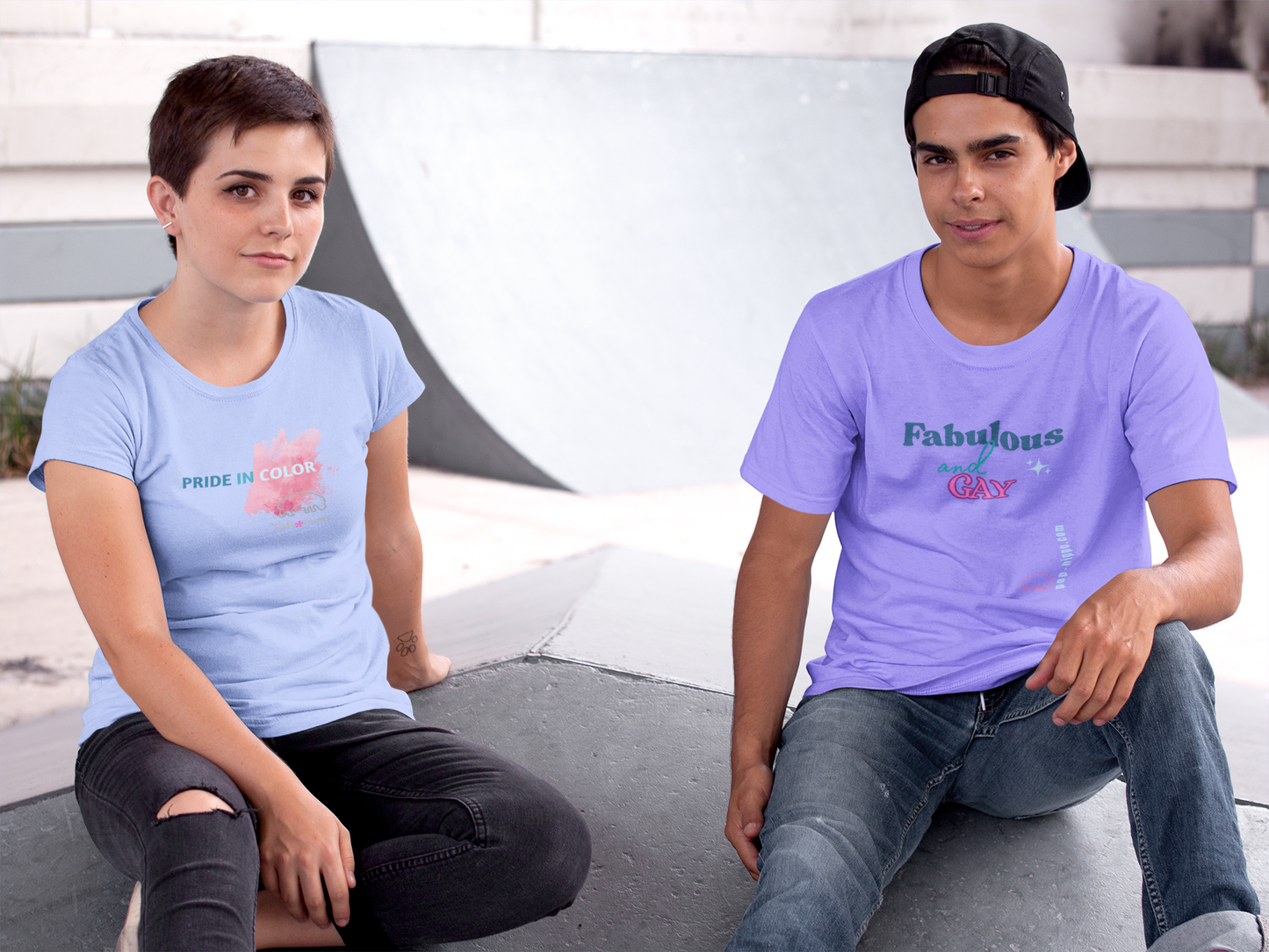PRIDE IN COLOR - Crew Neck Tee - Pink Splash