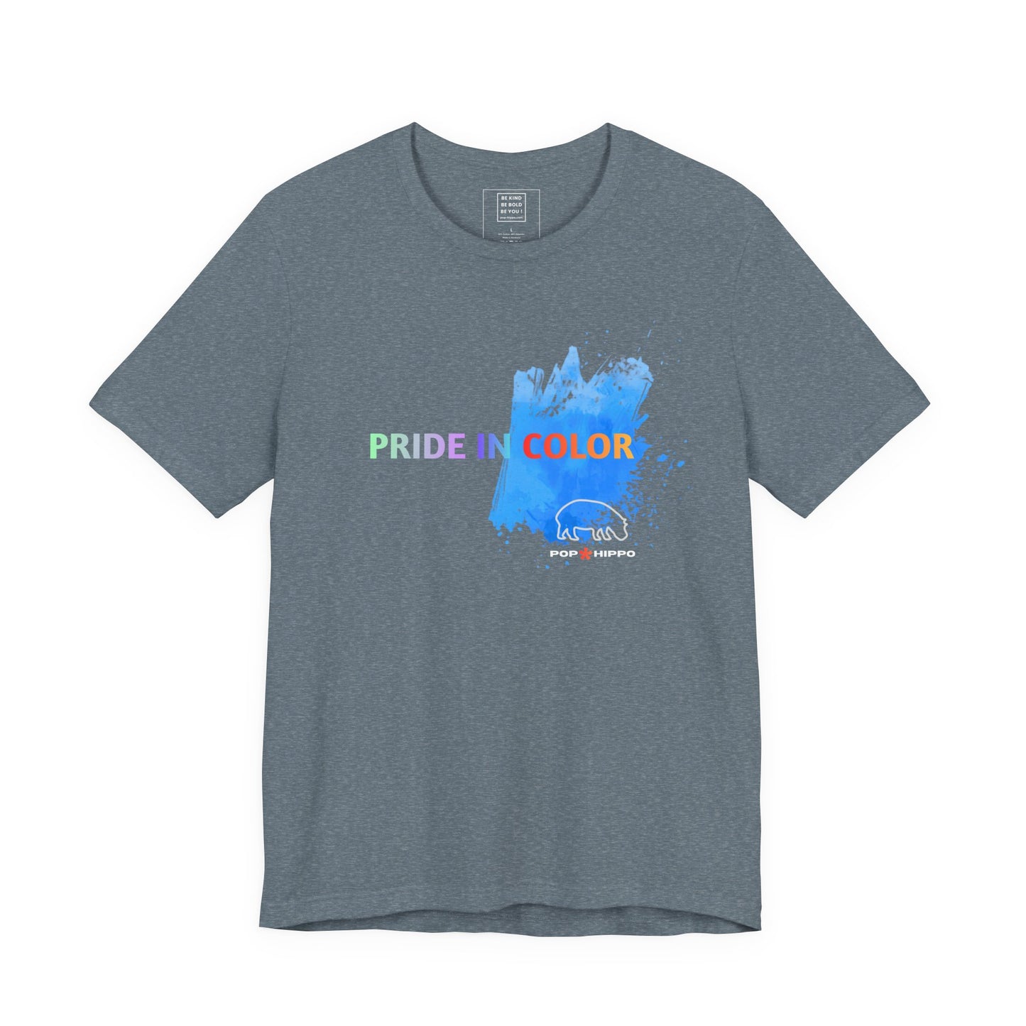 PRIDE in color - Crew Neck Tee - Blue Splash